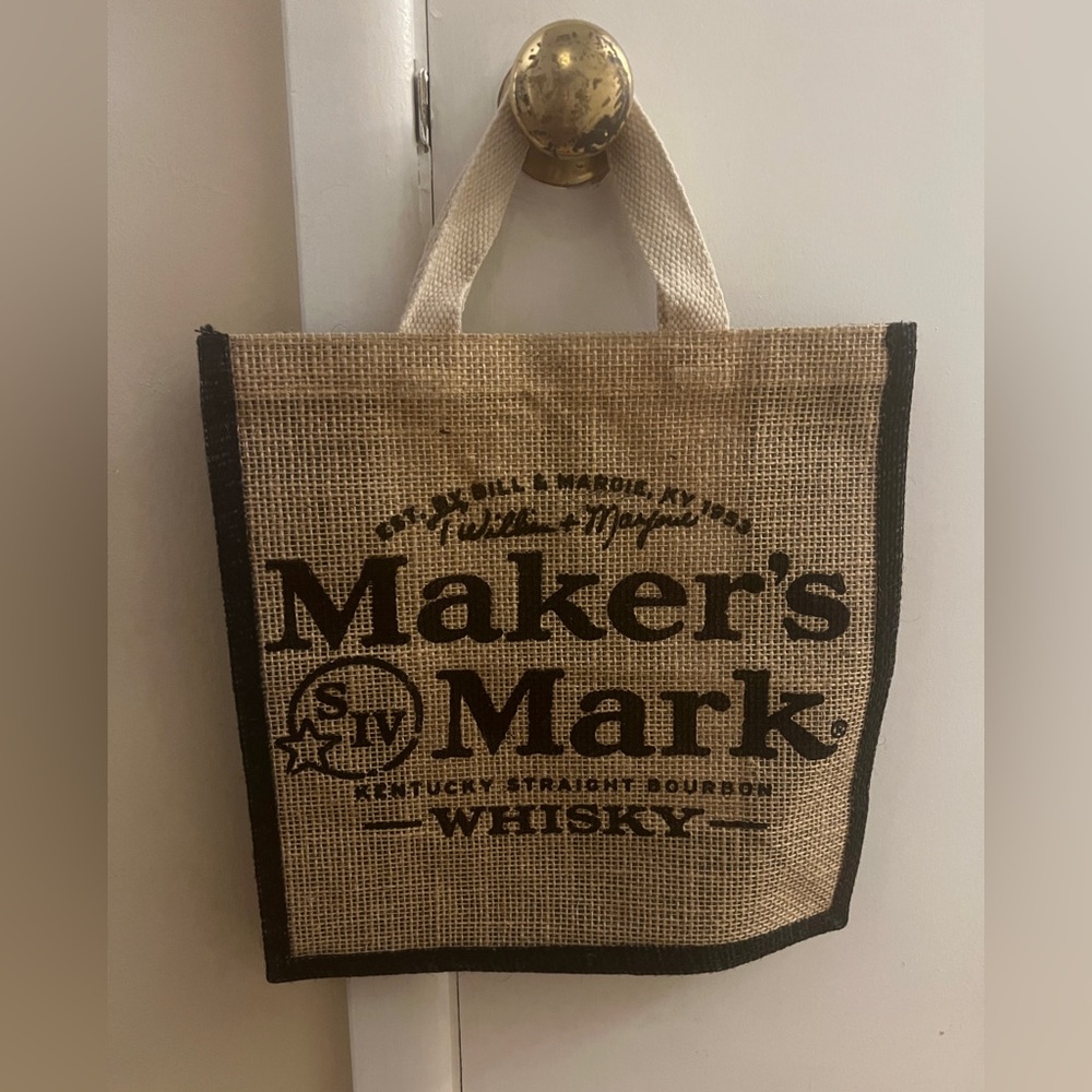 Maker’s Mark Burlap Tote Bag
